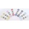 Enamel Open Prong Ring Snaps 4-Part Set Durable Fabric Fasteners Multiple Colors